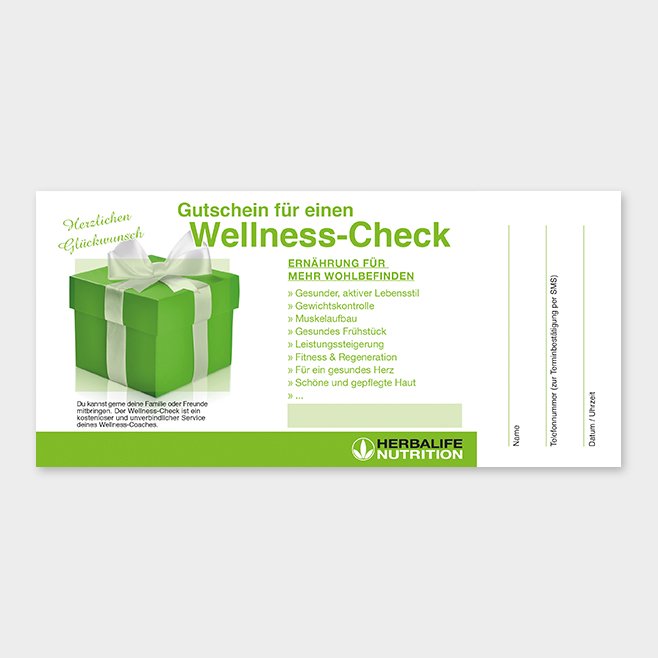 Wellness-Check Gutschein Herbalife Motiv 3