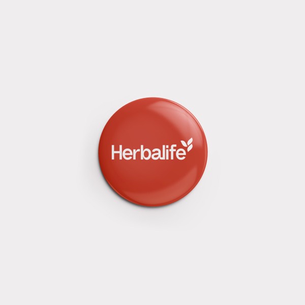 Mini-Button "Herbalife" 32 mm (Papaya)