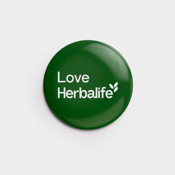Button "Love Herbalife" 56 mm (Garden)